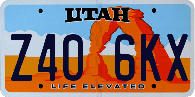 UT license plate Z406KX