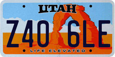 UT license plate Z406LE