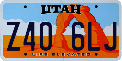 UT license plate Z406LJ