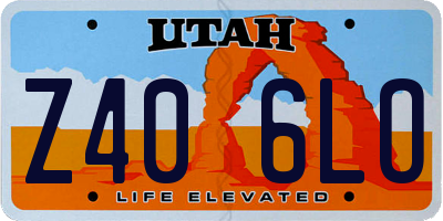 UT license plate Z406LO