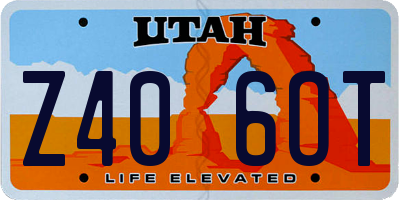 UT license plate Z406OT