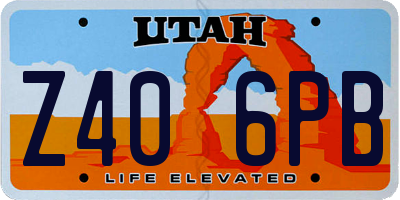 UT license plate Z406PB
