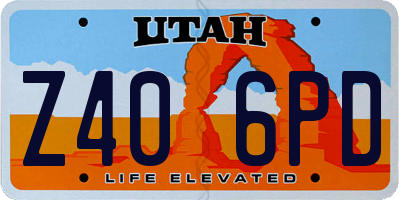 UT license plate Z406PD