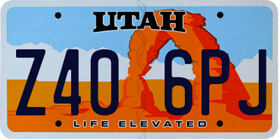UT license plate Z406PJ