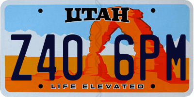 UT license plate Z406PM