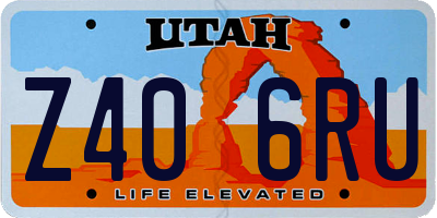UT license plate Z406RU