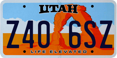 UT license plate Z406SZ