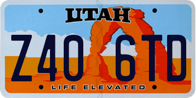 UT license plate Z406TD