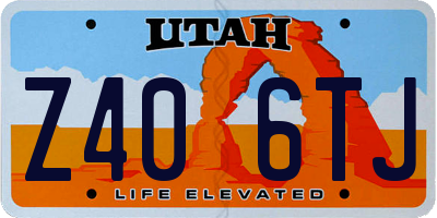 UT license plate Z406TJ