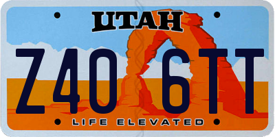 UT license plate Z406TT