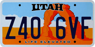 UT license plate Z406VF
