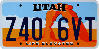 UT license plate Z406VT