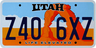 UT license plate Z406XZ