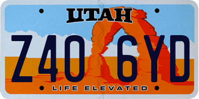 UT license plate Z406YD