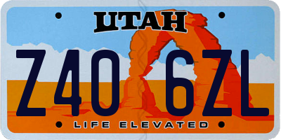 UT license plate Z406ZL