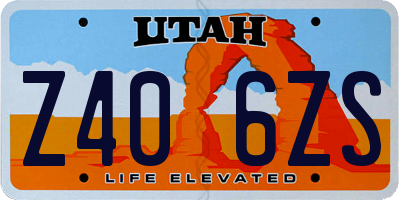 UT license plate Z406ZS