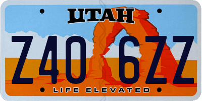 UT license plate Z406ZZ