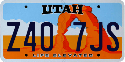 UT license plate Z407JS