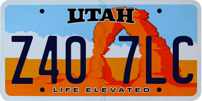 UT license plate Z407LC