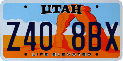 UT license plate Z408BX