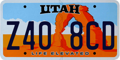 UT license plate Z408CD