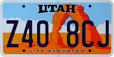 UT license plate Z408CJ