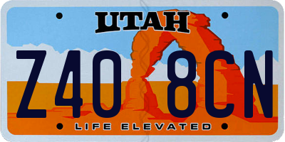 UT license plate Z408CN
