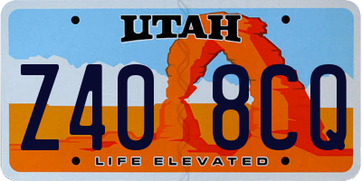 UT license plate Z408CQ