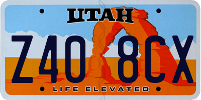UT license plate Z408CX