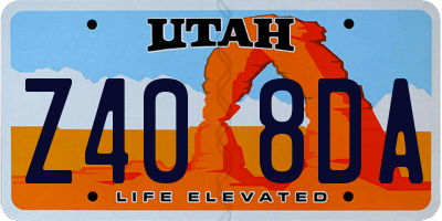 UT license plate Z408DA