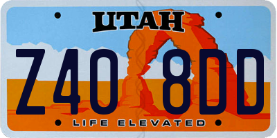 UT license plate Z408DD