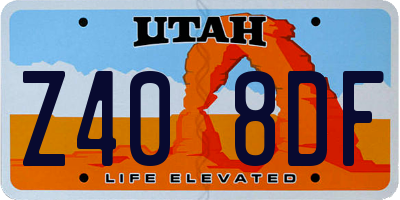 UT license plate Z408DF