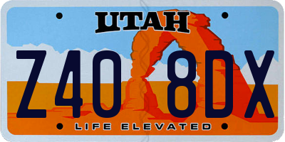 UT license plate Z408DX