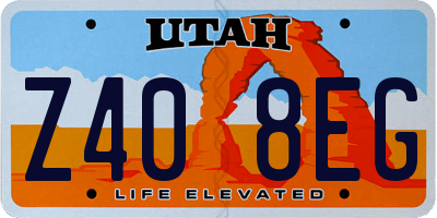 UT license plate Z408EG