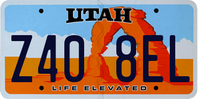 UT license plate Z408EL