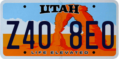 UT license plate Z408EO