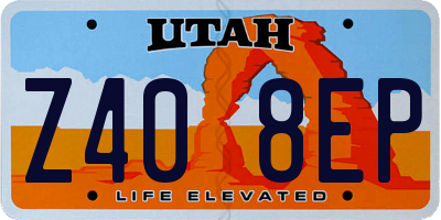 UT license plate Z408EP