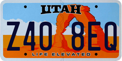 UT license plate Z408EQ