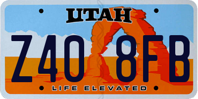 UT license plate Z408FB