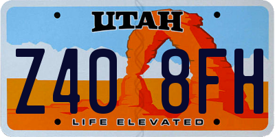 UT license plate Z408FH