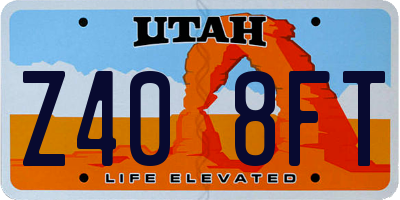 UT license plate Z408FT