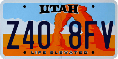 UT license plate Z408FV