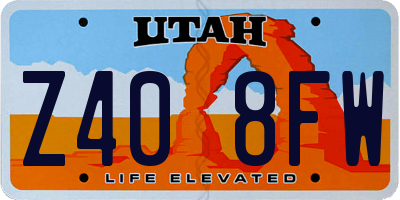 UT license plate Z408FW
