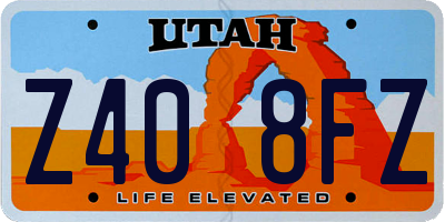 UT license plate Z408FZ