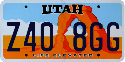 UT license plate Z408GG