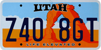 UT license plate Z408GT