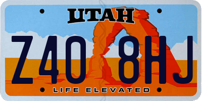 UT license plate Z408HJ