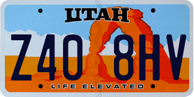 UT license plate Z408HV