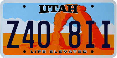 UT license plate Z408II