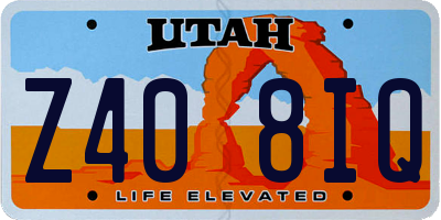 UT license plate Z408IQ